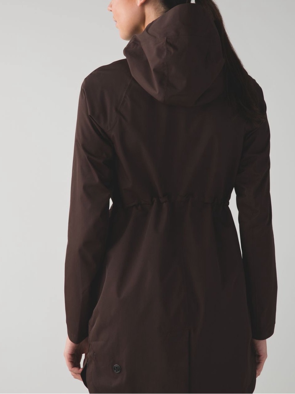 lululemon size 2 Definitely Rain Hooded Trench Coat in Espresso